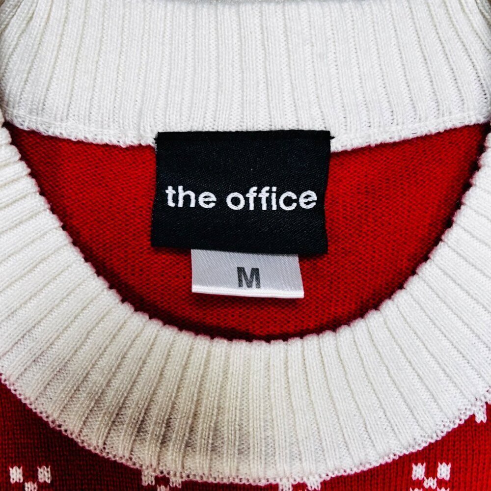 The Office Medium Dwight Christmas Sweater Ugly Work - Picture 3 of 4
